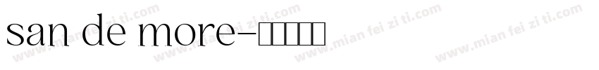 san de more字体转换